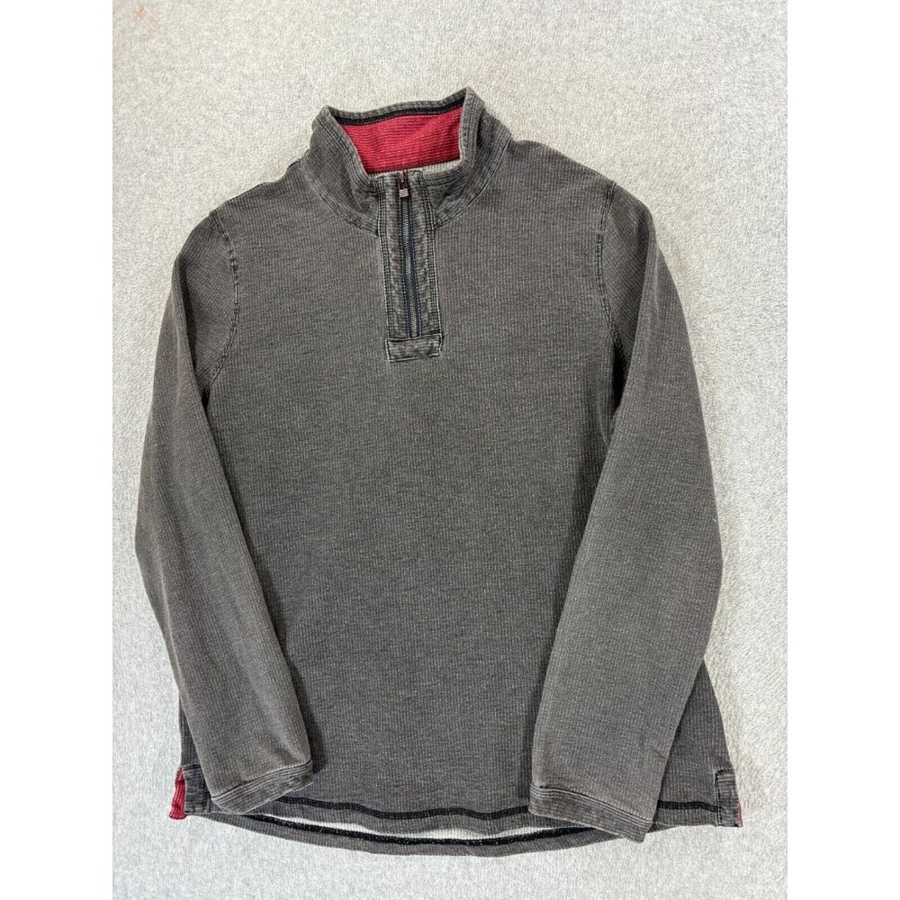 Carbon2Cobalt Switchback‎ 1/4 Zip Cotton Blend Pullover (Men's Large) Gray